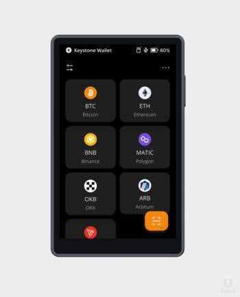 Keystone - Cryptocurrency Hardware Wallet 100% air-gapped, 4-inch Touch Screen, Fingerprint Sensor, Store Your Crypto securely (Keystone 3 Pro)