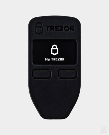 Trezor One в черном цвете передння сторона